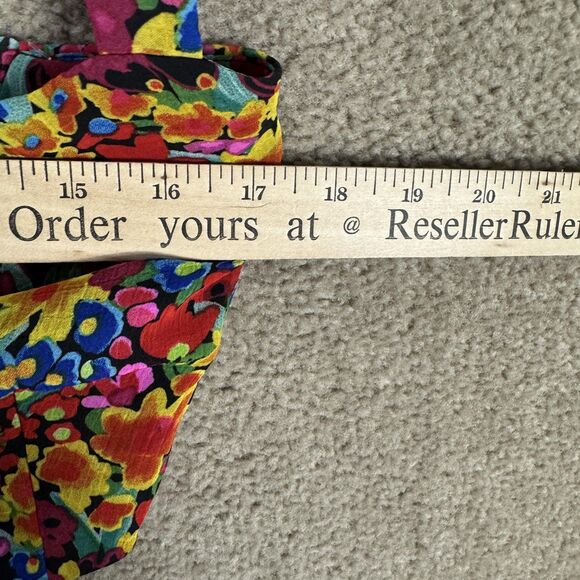 Show Me Your Mumu Kaden Crop Top Womens Large Red Floral Tie Front‎ Smocked USA - Picture 6 of 9